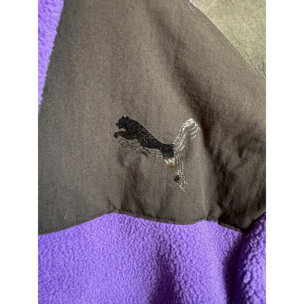 Puma Palace Palaska Fleece 1/4 Zip Jacket Purple Size SMALL - Picture 10 of 13